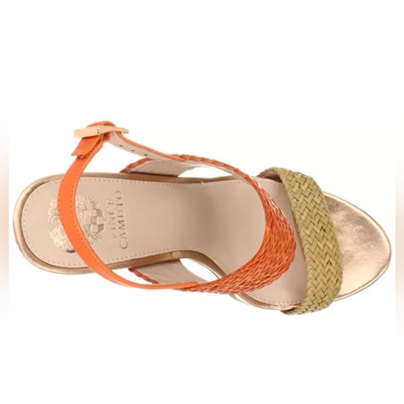 Vince Camuto Adrien Coral leather heel Sandals size 9.5 - Picture 2 of 10